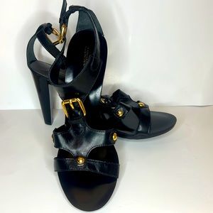 Antonio Melani black heel with gold embellishments